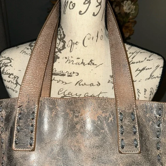 Bed Stu Stevie Distressed Brown Leather Tote Bag EUC - Picture 3 of 9